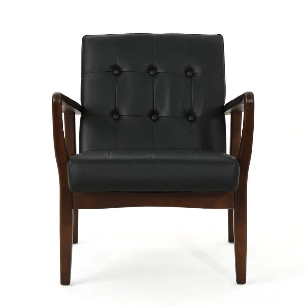 Noble House Callahan Modern Black Club Chair 17236 The Home Depot