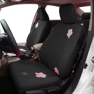 Fabric 47 in. x 23 in. x 1 in. Flower Embroidery Front Seat Covers