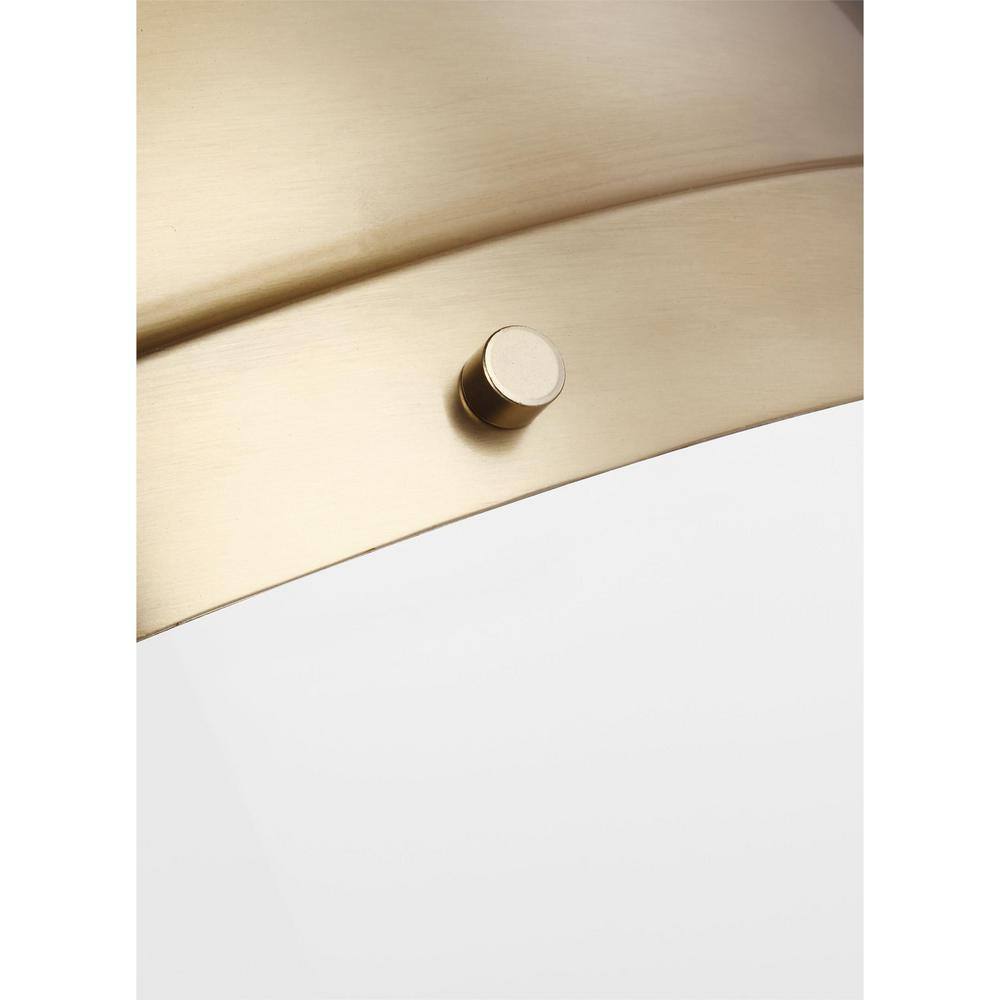 Hanks Satin Brass Globe Pendant with Smooth White Glass Shade