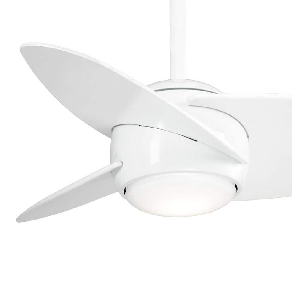 White 36" 3-Blade LED Ceiling Fan with Remote and Light Kit