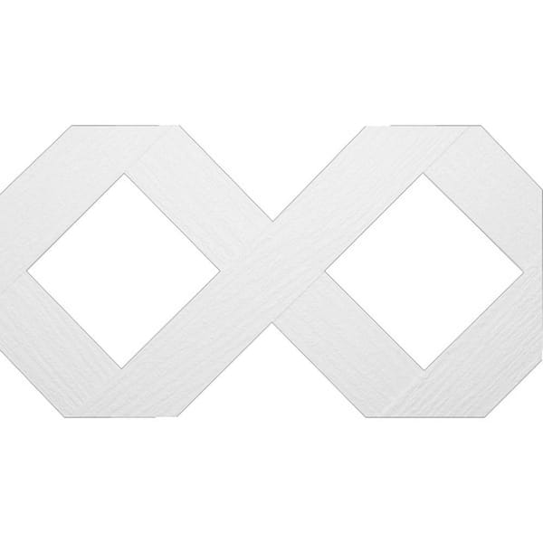 x 8 ft white vinyl privacy diamond latticedecorative screen 0.2 in x 48 in 