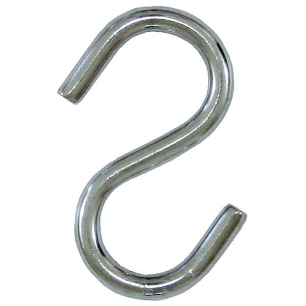 Everbilt 10 lb. x 2-1/8 in. Stainless Steel S-Hooks (2-Pack)