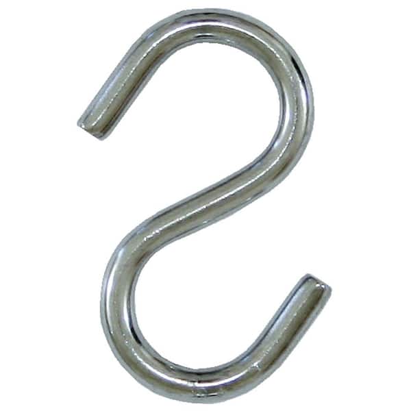 Everbilt 20 lb. x 2-1/2 in. x 5/16 in. Stainless Steel S-Hook 7153S - The  Home Depot