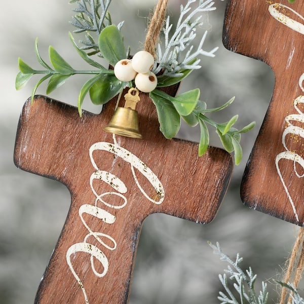 New Wooden Cross Crafts Creative Holiday Ornaments Wooden Set