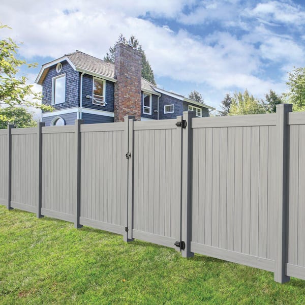 Washington 5 ft. x 6 ft. Driftwood Gray Vinyl Fence Gate
