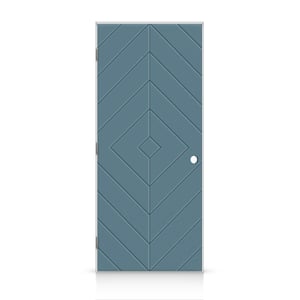 24 in. x 80 in. Diamond Right-Handed Hollow-Core Dignity Blue Painted Smooth Composite Single Prehung Interior Door