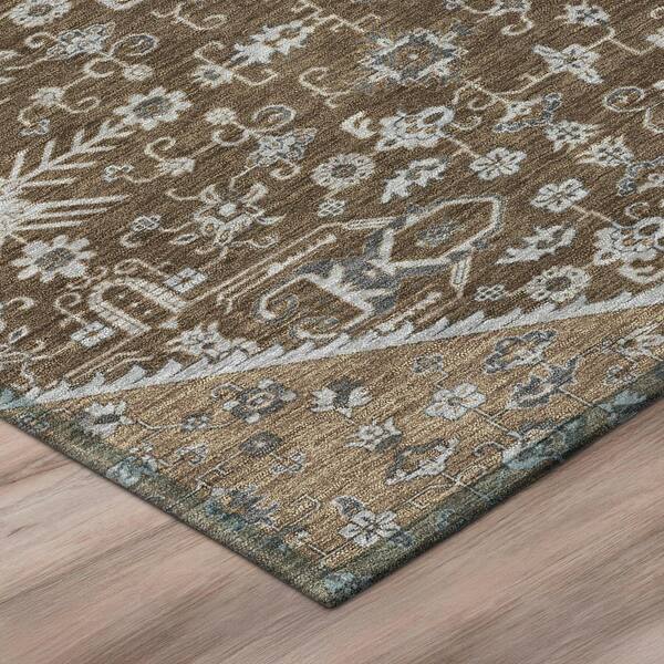 Chantille Machine Washable Indoor/Outdoor Abstract ACN3050 Chocolate 3 ft. x 4 ft. Area Rug