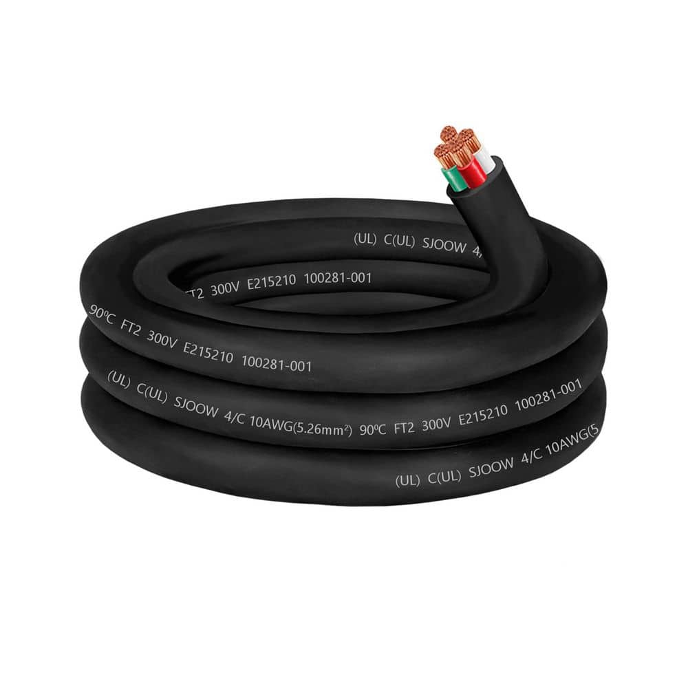 10ft 10 AWG 4 Conductor Stranded Grounded SJOOW 300V Portable Power Cable Wire for Industrial Outdoor Use price history on PriceWatchPro
