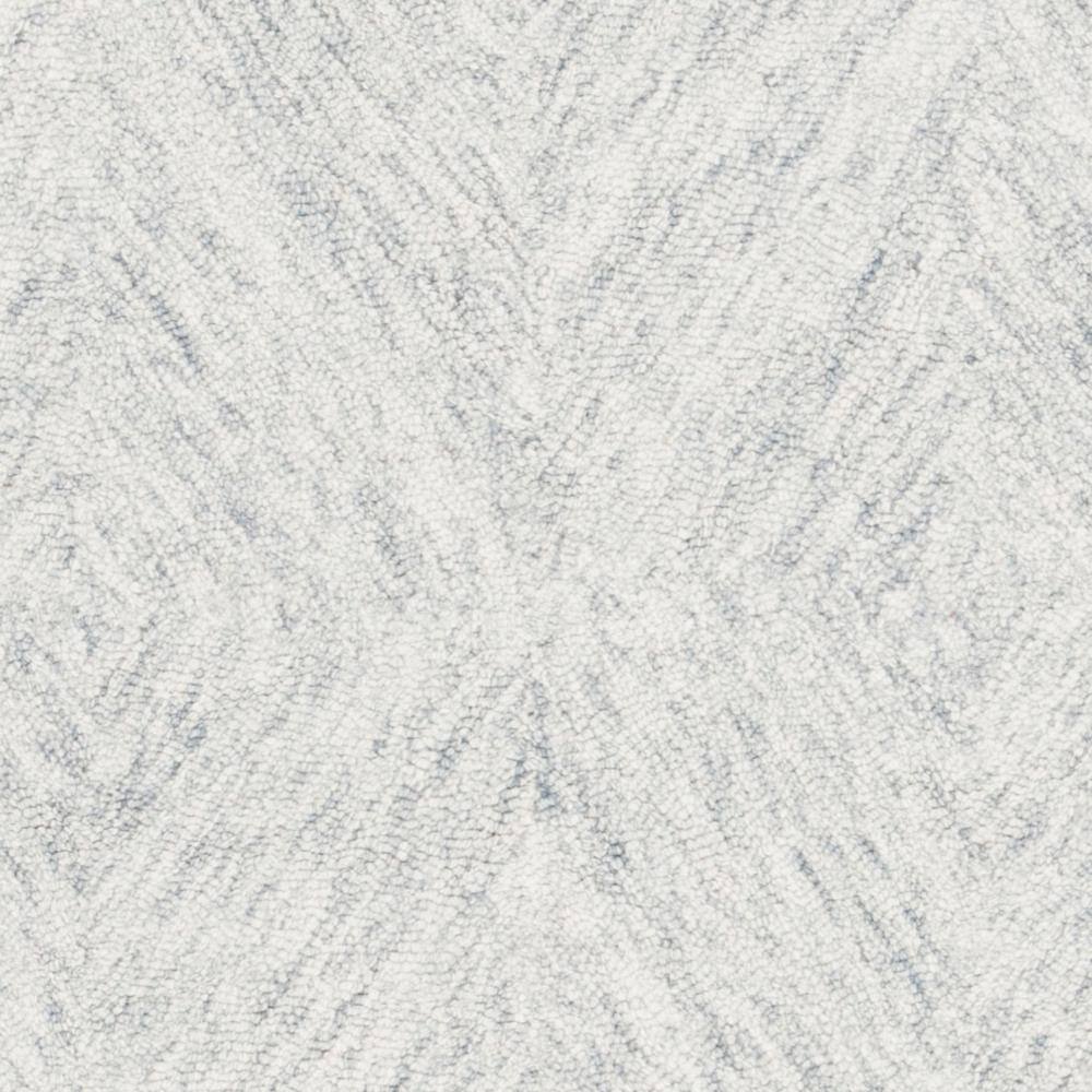 Handmade Gray Geometric Tufted Wool Area Rug, 4' x 6'