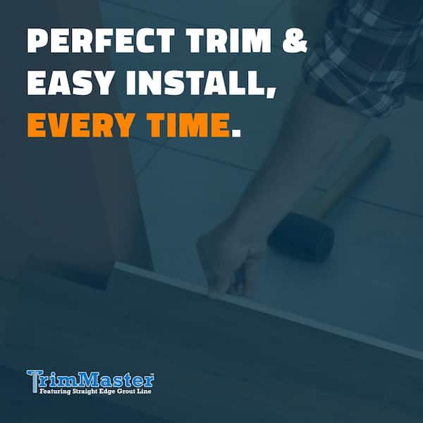 TrimMaster - Satin Gold 3/8 in. x 98-1/2 in. Aluminum L-Shaped Tile Edging Trim