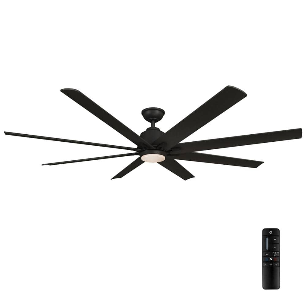 Home Decorators Collection Kensgrove 72 in. Integrated LED Indoor/Outdoor Matte Black Ceiling Fan with Light and Remote Control