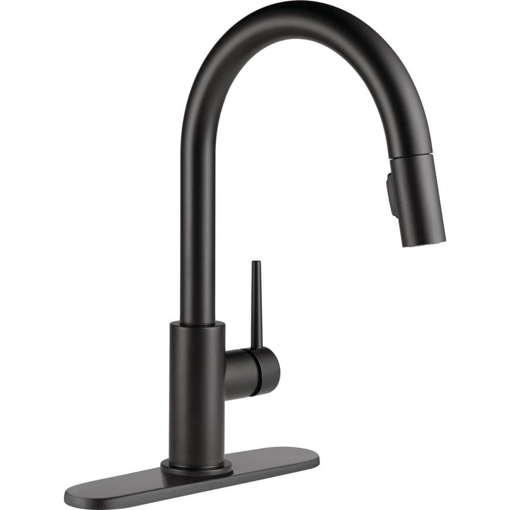 Matte Black Stainless Steel Pull-Down Kitchen Faucet