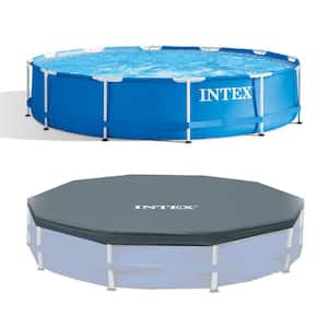 12 Foot x 30 In. Above Ground Pool & 12 Foot Round Pool Cover