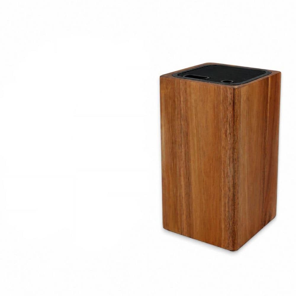 Square Acacia Wood Universal Countertop Knife Block for Up to 10 Knives, Scissors and Sharpening Rod Storage price history on PriceWatchPro