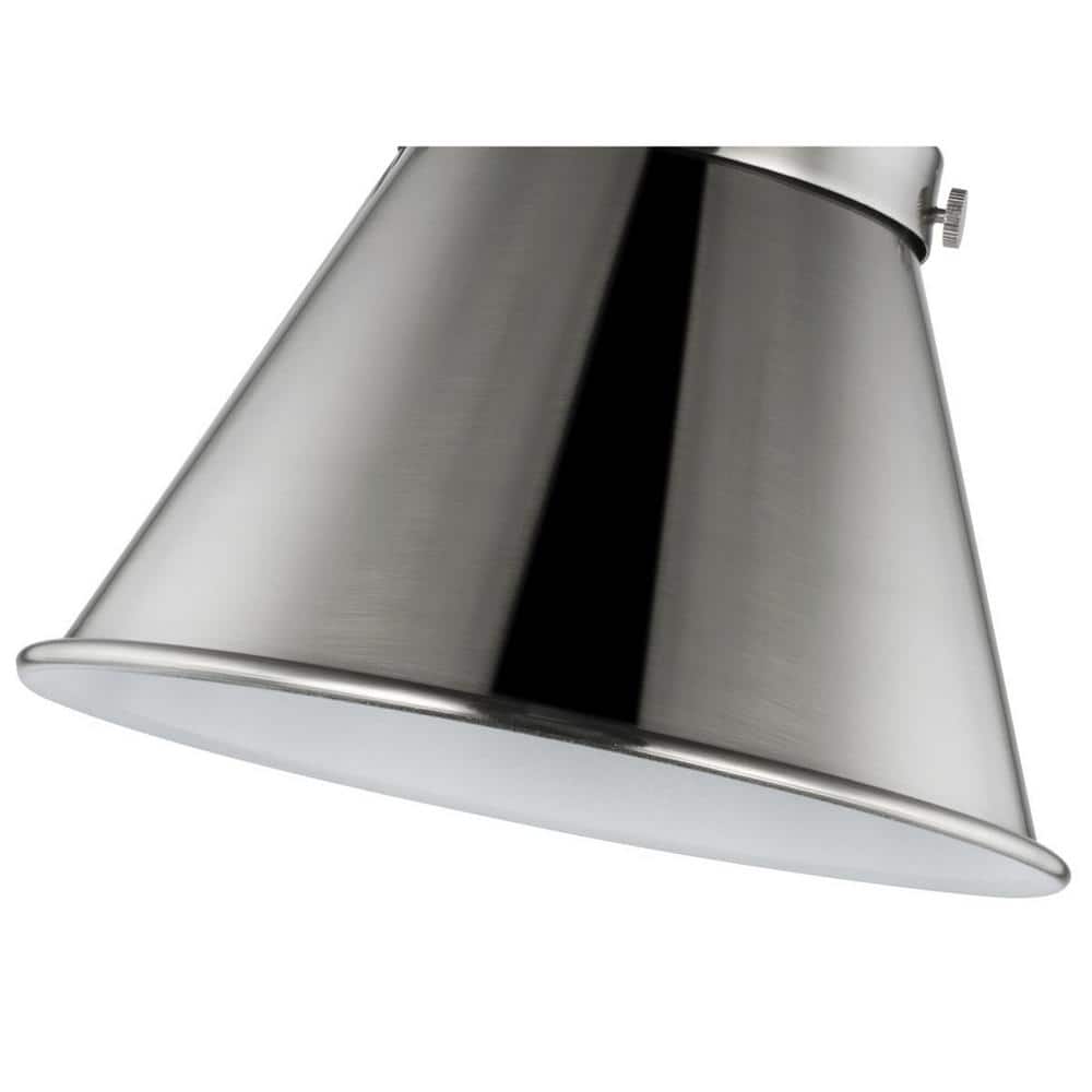 Hinton Brushed Nickel 1-Light Semi-Flush Mount Ceiling Light