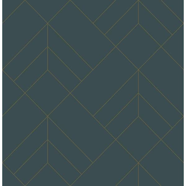 A-Street Prints Sander Blue Slate Geometric Wallpaper Sample
