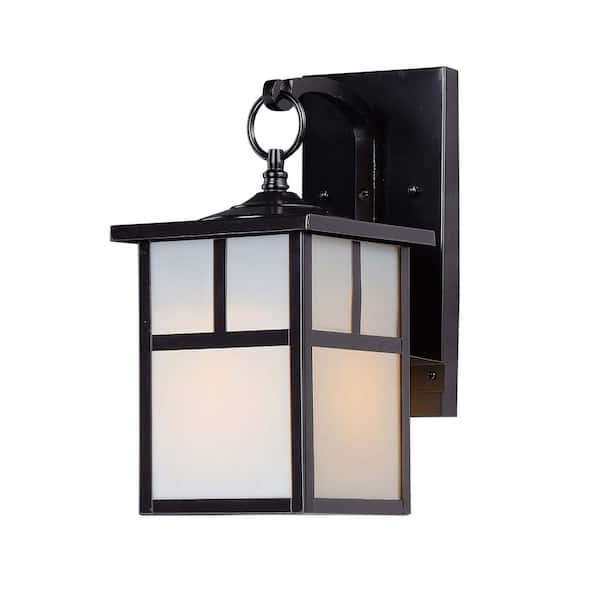 Maxim Lighting Coldwater 6 in. W 1-Light Black Outdoor Wall Lantern Sconce