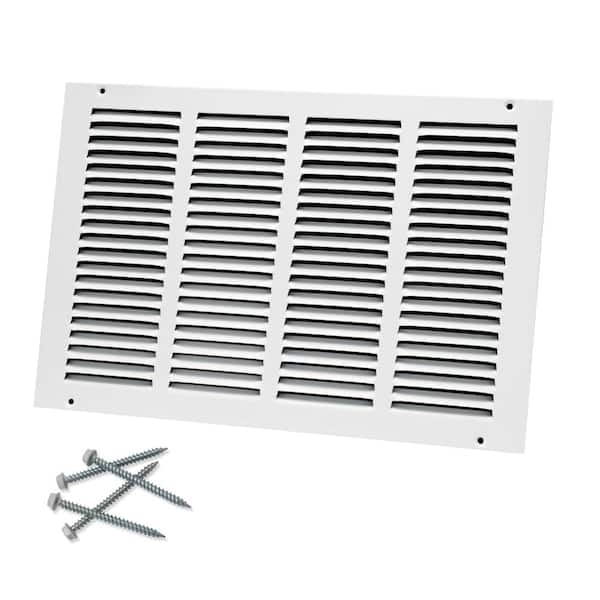 16 in. W x 10 in. H Duct Opening Matte White Steel Return Air Grille for Ceiling and Sidewall HVAC Vent Cover