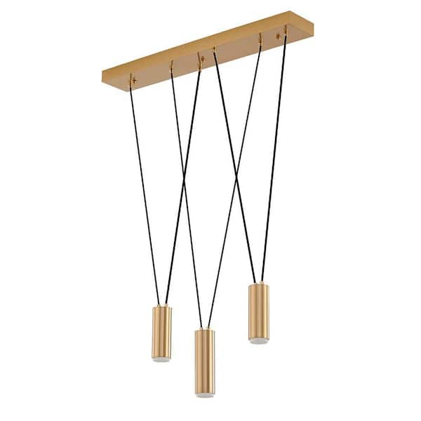 Unbranded Kash 3-Light Brass Interior Lighting Chandelier