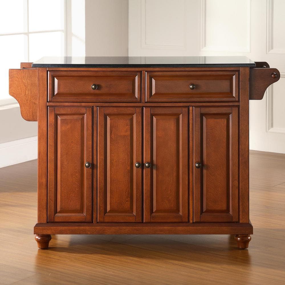 Cambridge Classic Cherry Black Granite Top Kitchen Island