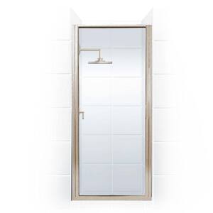 Paragon 24 in. to 24.75 in. x 66 in. Framed Continuous Hinged Shower Door in Brushed Nickel with Clear Glass