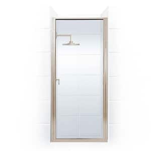 Paragon 28 in. to 28.75 in. x 83 in. Framed Continuous Hinged Shower Door in Brushed Nickel with Clear Glass