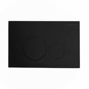 Wall Mount Dual Flush Metal Actuator plate in Matte Black