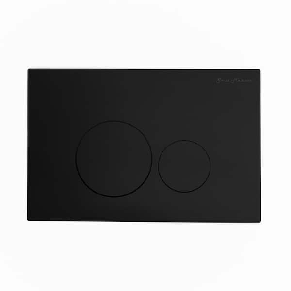 Wall Mount Dual Flush Metal Actuator plate in Matte Black