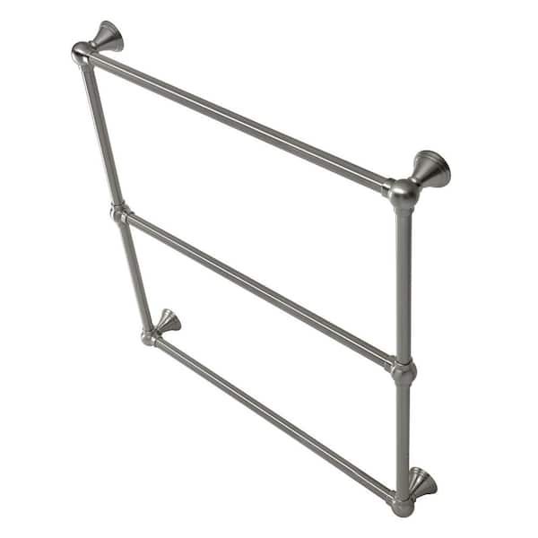 Kingston Brass Maximilien 3 Bar Wall Mount Towel Rack in Brushed