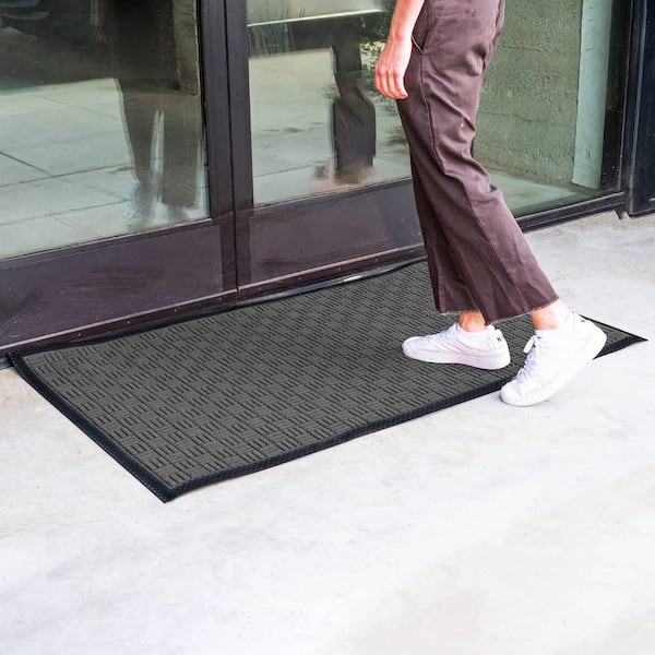 Envelor Wave Shoe Scraper Mat Doormat Outdoor Rubber Mat for Floor Indoor Outdoor Mat for Home Entrance Heavy Duty Commercial Rubber Floor Mat Garage