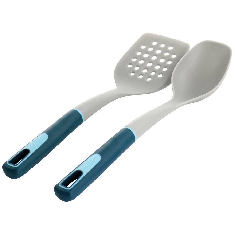 Teal 7-Piece Nonstick Aluminum Cookware Set with Nylon Utensils