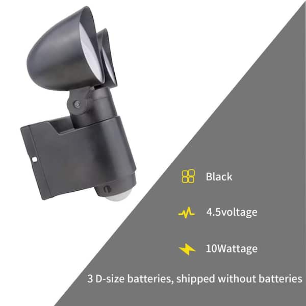 Everyday Home, Dual Head Motion Sensor LED Wireless Security Light- Outdoor Porch, Deck, Window Adjustable Light, Battery Powered- By Stalwart Security- Black Everyday Home, Dual Head Motion Sensor LED Wireless Security Light- Outdoor Porch, Deck, Window Adjustable Light, Battery Powered- By Stalwart Security- Black