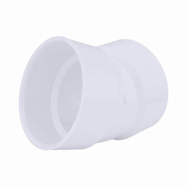 Charlotte Pipe 3 in. DWV PVC 22-1/2-degree Hub x Hub Elbow Fitting