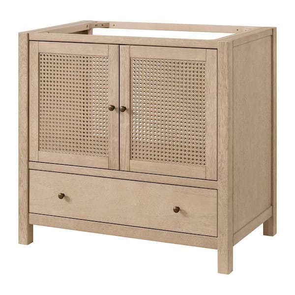 Lucca 21.5 in. Freestanding Bath Vanity Cabinet without Top, 36 in. Natural, Assembly Required