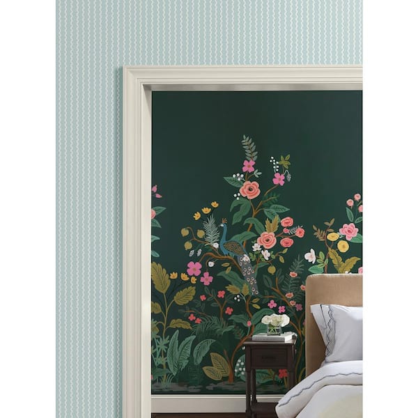 Rickrack Light Blue Matte Non-Pasted Wallpaper