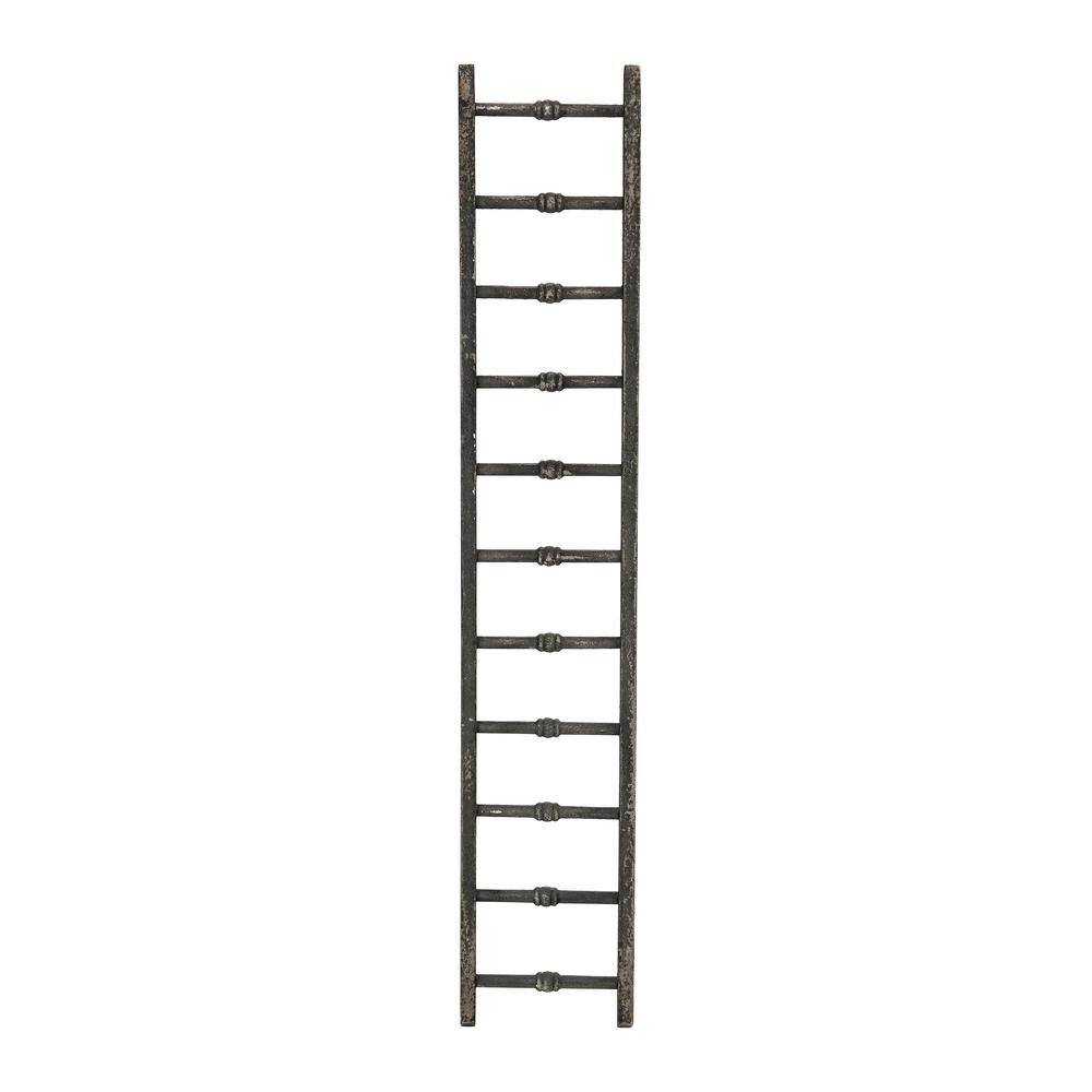 Storied Home Black Decorative Wood Ladder EC0206 The Home Depot