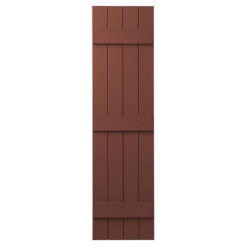 UPC 723605966501 product image for 15 in. x 63 in. Polypropylene 4-Board Closed Board and Batten Shutters Pair in R | upcitemdb.com
