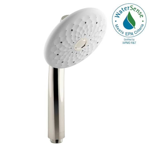 KOHLER Exhale 4-Spray Patterns 4-3/4 in. Wall Mount Multifunction Handheld Shower Head in Vibrant Polished Nickel