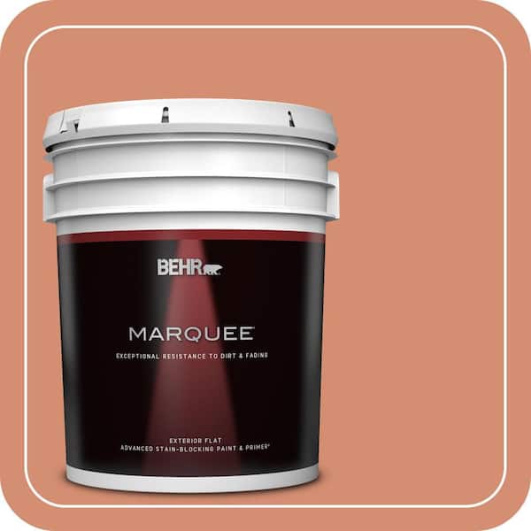 BEHR MARQUEE 5 gal. #ICC-63 Terra Cotta Pot Flat Exterior Paint & Primer