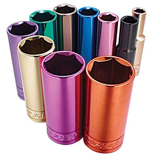 Viper Tool Storage SAE Color Coded Socket Set (10-Piece)
