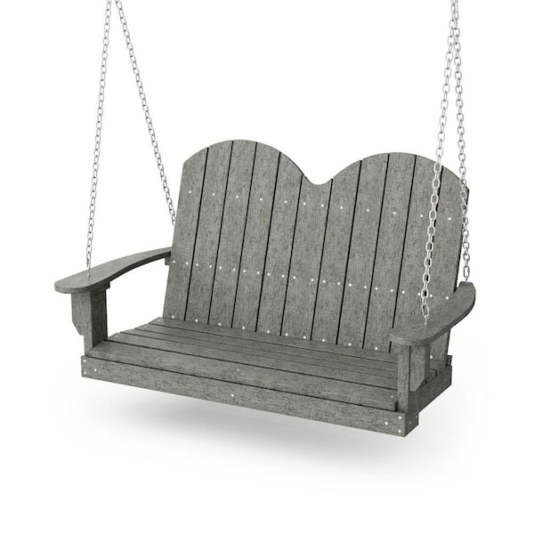 Wildridge Classic 2-Person Dark Gray Plastic Savannah Porch Swing