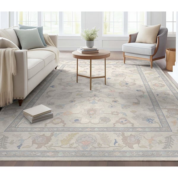 Ushak Konya Boho Updated Traditional, Cream 7 ft. 7 in. x 9 ft. 10 in. Area Rug