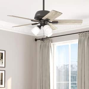 Crystal Peak 44 in. Indoor Noble Bronze Ceiling Fan with Light Kit Included