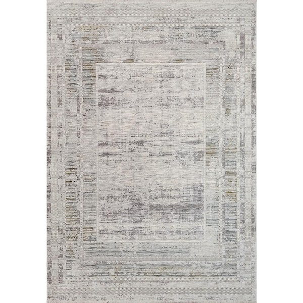 Dynamic Rugs Skyler Grey/Blue/Green 2 ft. 3 in. X 7 ft. 7 in. Geometric Indoor Area Rug