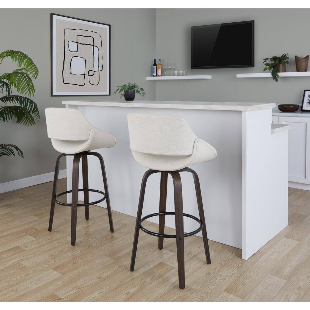 Lumisource Fabrico 29.5 in. Cream Noise Fabric, Glazed Lumisource Fabrico 29.5 in. Cream Noise Fabric, Glazed