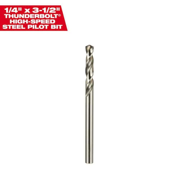 Milwaukee 1/4 in. x 3-1/2 in. Pilot Drill Bit For Hole Saw Arbor