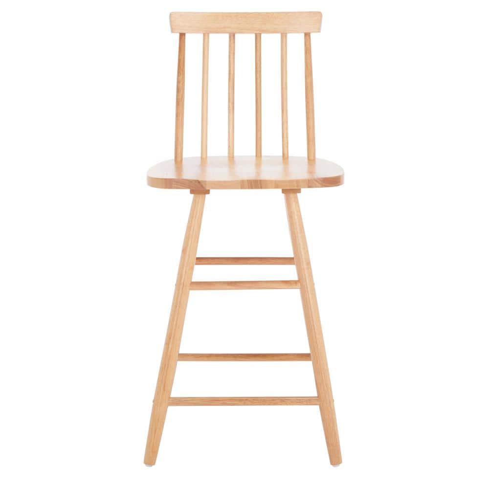 Natural Wood Swivel Windsor Counter Stool