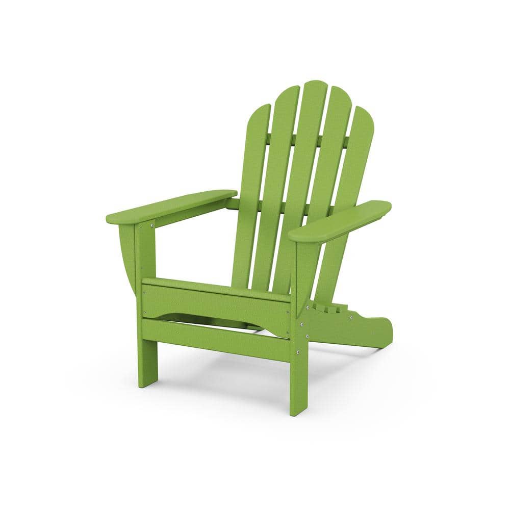 Lime Green Outdoor Adirondack Chair with Wide Armrests