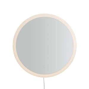 30 in. x 30 in. Round Chrome Framed Superstar LED Mirror