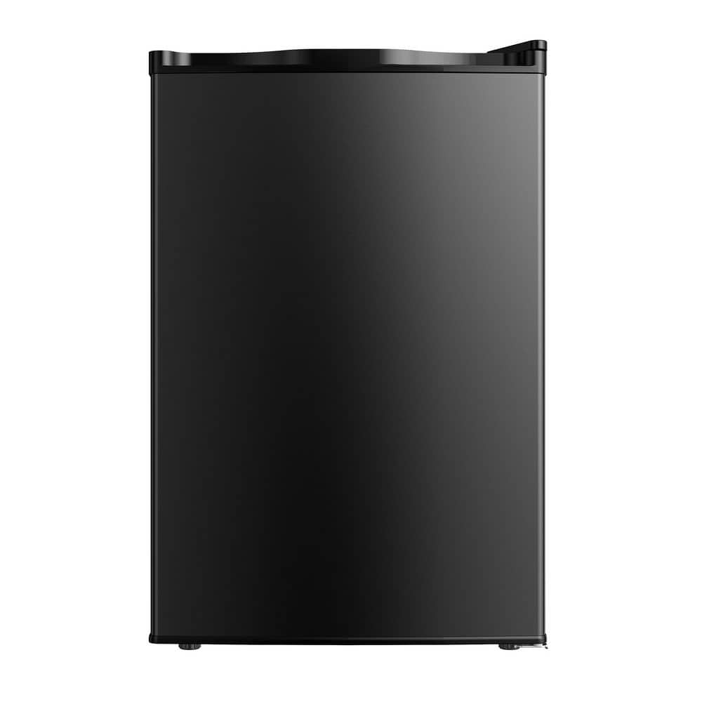 4.4 cu. ft. Mini Refrigerator with Freezer, Single Door and Adjustable Thermostat for Bedroom/ Dorm/ Office in Black